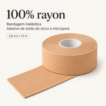 Bandagem Rígida Rayon Bege 3,8cm Fisiovital | Tape para Técnica McConnell e Estabilização Articular