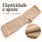 Meia Compressiva 3/4 Fisiovital Bege | Ponteira Aberta 20-30 mmHg
