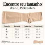 Meia Compressiva 3/4 Fisiovital Bege | Ponteira Aberta 20-30 mmHg