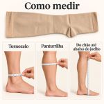 Meia Compressiva 3/4 Fisiovital Bege | Ponteira Aberta 20-30 mmHg