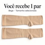Meia Compressiva 3/4 Fisiovital Bege | Ponteira Aberta 20-30 mmHg