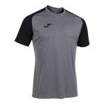 Camiseta Manga Curta  Academy IV Cinza Escuro/ Preto  Joma