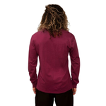 Camiseta Manga Longa Orgânica Bordô Florence