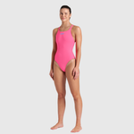Maiô de Natação Maxlife Team Pro Solid Rosa Shock/Azul Água arena