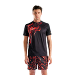Camiseta Manga Curta Indomitus Preto/Vermelho arena