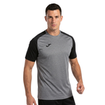 Camiseta Manga Curta  Academy IV Cinza Escuro/ Preto  Joma