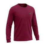 Camiseta Manga Longa Orgânica Bordô Florence