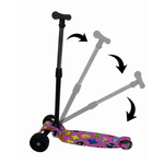 Patinete Infantil 3 Rodas Dobrável Rosa Roppe
