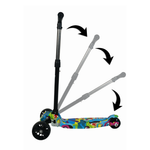 Patinete Infantil 3 Rodas Dobrável Azul Roppe