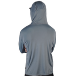 Camiseta Manga Longa UV com Capuz Cinza Escuro Florence