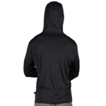 Camiseta Manga Longa UV com Capuz Preto Florence