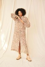Chemise Seda Impressão Botânica Rosas Celma - Flavia Aranha