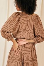 BLUSA MILENA ESTAMPA URUTU ALGODÃO ORGÂNICO - Flavia Aranha