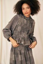 BLUSA MARION PATCHWORK LINHO - Flavia Aranha
