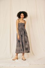Vestido Flora Patchwork Linho - Flavia Aranha