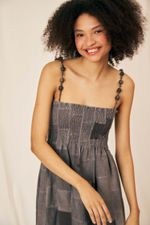 Vestido Flora Patchwork Linho - Flavia Aranha
