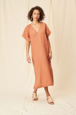 Vestido Midi Cambraia de Linho Selina
