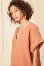 Vestido Midi Cambraia de Linho Selina