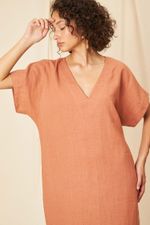 Vestido Midi Cambraia de Linho Selina