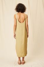 Vestido midi Cambraia de Linho Helen  - Flavia Aranha