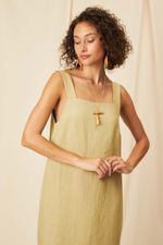 Vestido midi Cambraia de Linho Helen  - Flavia Aranha