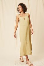 Vestido midi Cambraia de Linho Helen  - Flavia Aranha