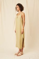 Vestido midi Cambraia de Linho Helen  - Flavia Aranha