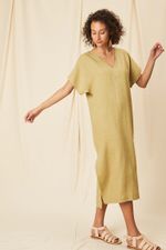 Vestido Midi Cambraia de Linho  Selina