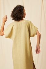 Vestido Midi Cambraia de Linho  Selina