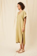 Vestido Midi Cambraia de Linho  Selina