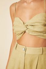 Top Cambraia de Linho Lila