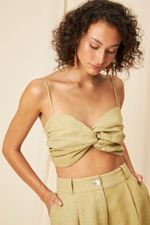 Top Cambraia de Linho Lila