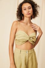 Top Cambraia de Linho Lila