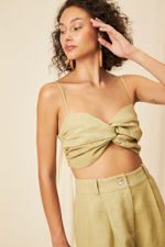 Top Cambraia de Linho Lila