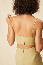 Top Cambraia de Linho Lila