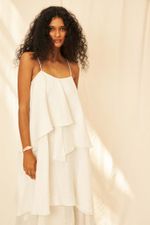 Vestido Gaze de Linho Céu - Flavia Aranha