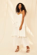 Vestido Gaze de Linho Céu - Flavia Aranha