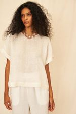 Blusa Gaze de Linho Carmem - Flavia Aranha