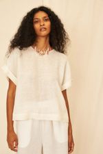 Blusa Gaze de Linho Carmem - Flavia Aranha