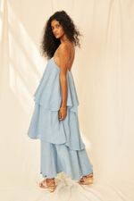 Vestido Gaze de Linho Céu - Flavia Aranha 