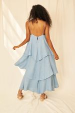 Vestido Gaze de Linho Céu - Flavia Aranha 