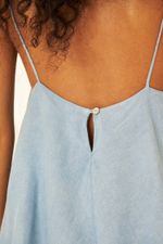 Vestido Gaze de Linho Céu - Flavia Aranha 