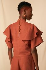 Blusa Babados Cambraia de Linho Adelina
