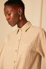 Camisa Co Orgânico Listras Rubia