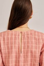 Blusa Ampla Xadrez Co Orgânico Maya