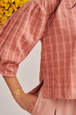 Blusa Ampla Xadrez Co Orgânico Maya