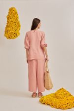 Calça Reta Alfaiataria Linho Augusta