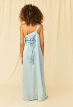 Vestido Liza Longo Seda Índigo