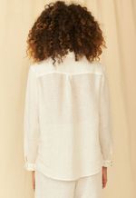Camisa Clarisse Gaze de Linho Off White