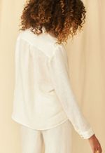 Camisa Clarisse Gaze de Linho Off White